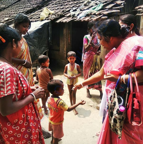 distribution of toffies during our survey