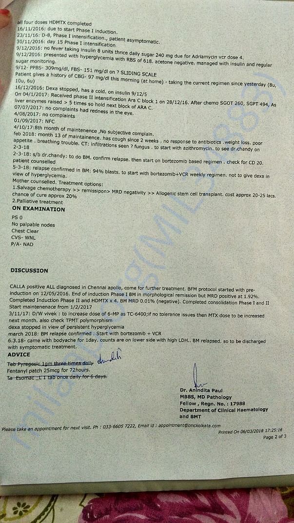 Medical Report Page 2