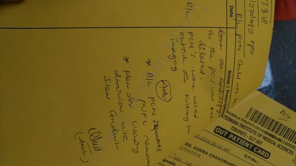 Doctors description for final operation