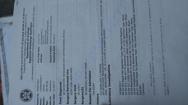 Satya Sai hospital report