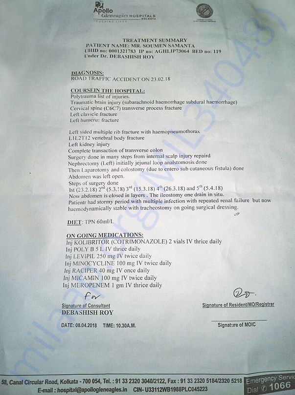 Treatment Summery of Soumen Samanta
