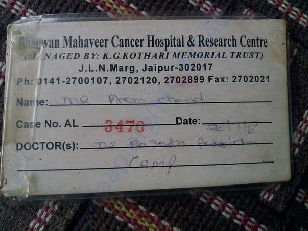 Premchand can't even think of treatment as he struggles for survival.