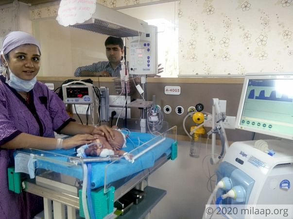 Help Divya and Mayur save their 4-month-old baby boy