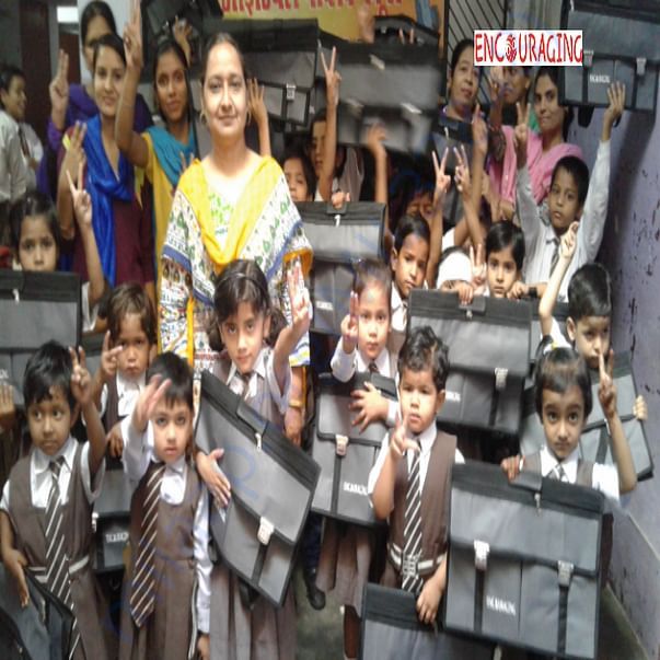 School kit distribution drive by Encouraging