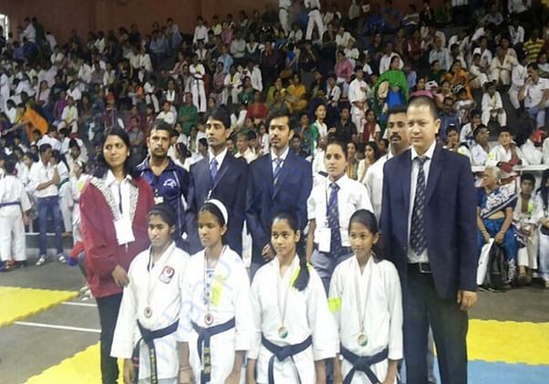 Girls from our organisation at an International Karate Championship