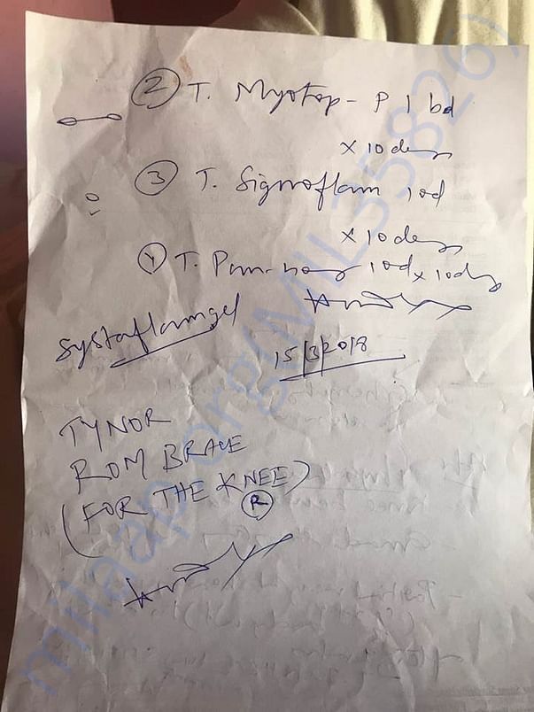 Doctor reports after diagnosed reports