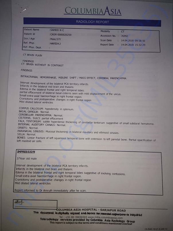 CT scan report 2