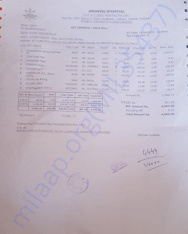 medicine bill