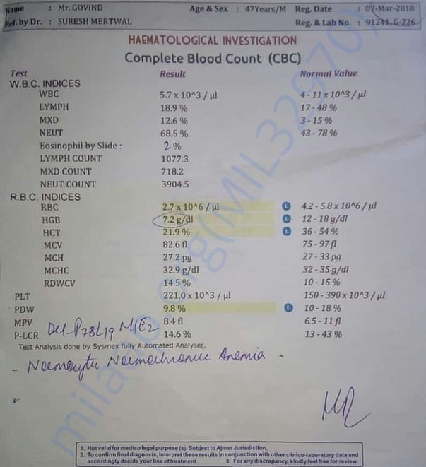 Haematological Investigation