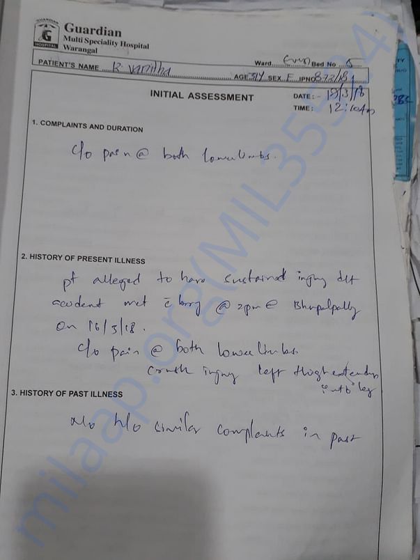 Initial Assessment report