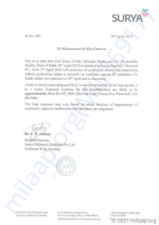 Estimation Letter