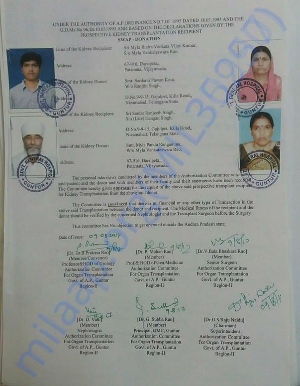 Support doc for kidney transplantation