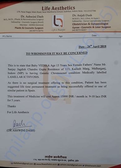 Estimation Letter from treating doctor