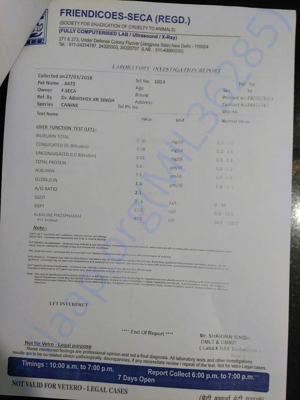 Blood reports