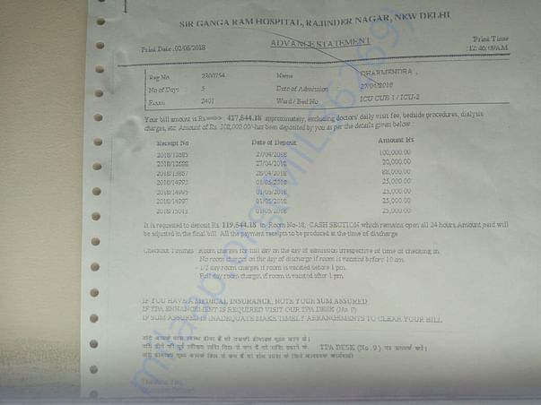 Bill Details until now and its counting