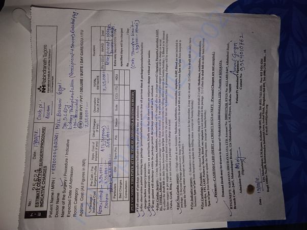 Estimate report
