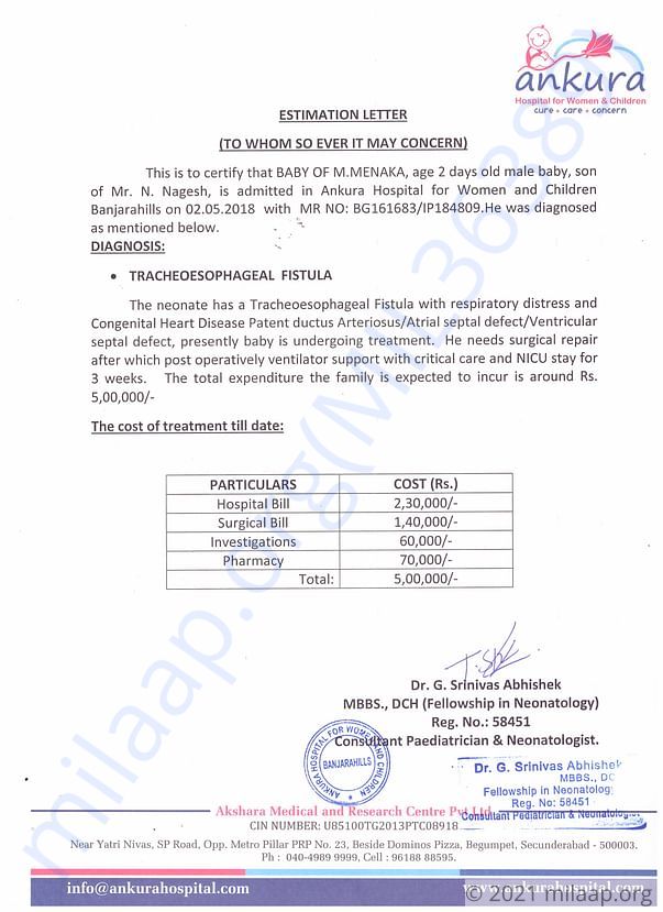 Estimation letter