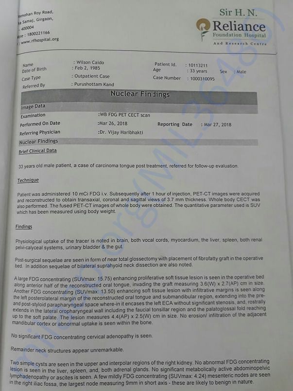 Medical report