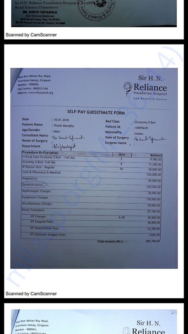 Medical estimate