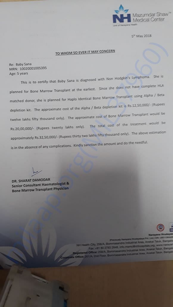Estimate letter