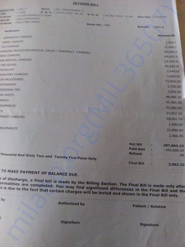 Net bill