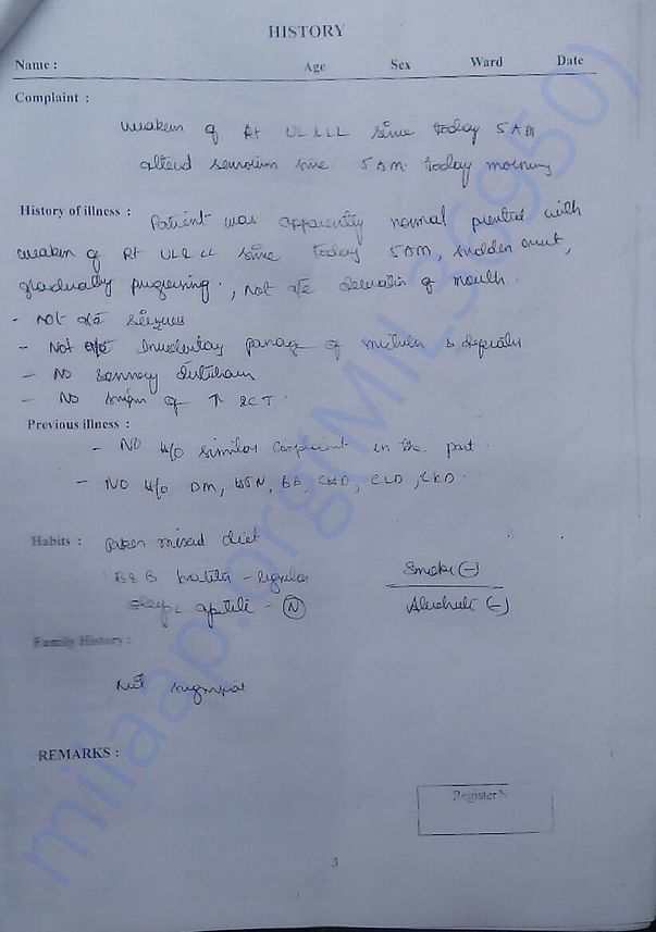 Medical reports of rechulamma