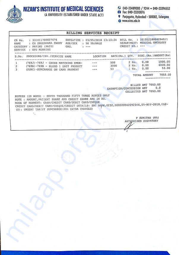 Blood Transfusion Bill