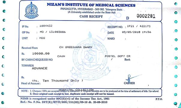 Advance payment