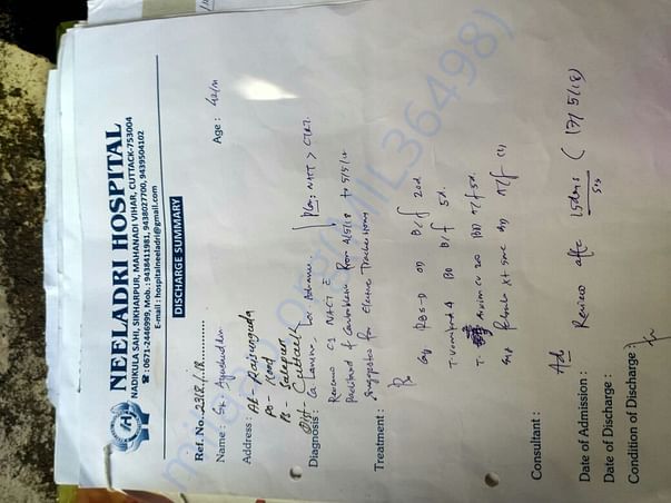 Chemotherapy Report