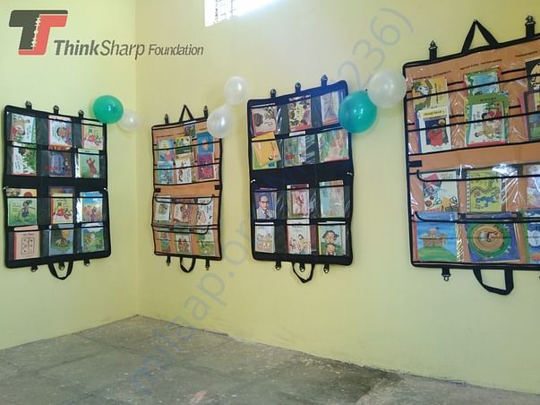Library set up at Z.P school Kalegaon,Dist.Buldhana