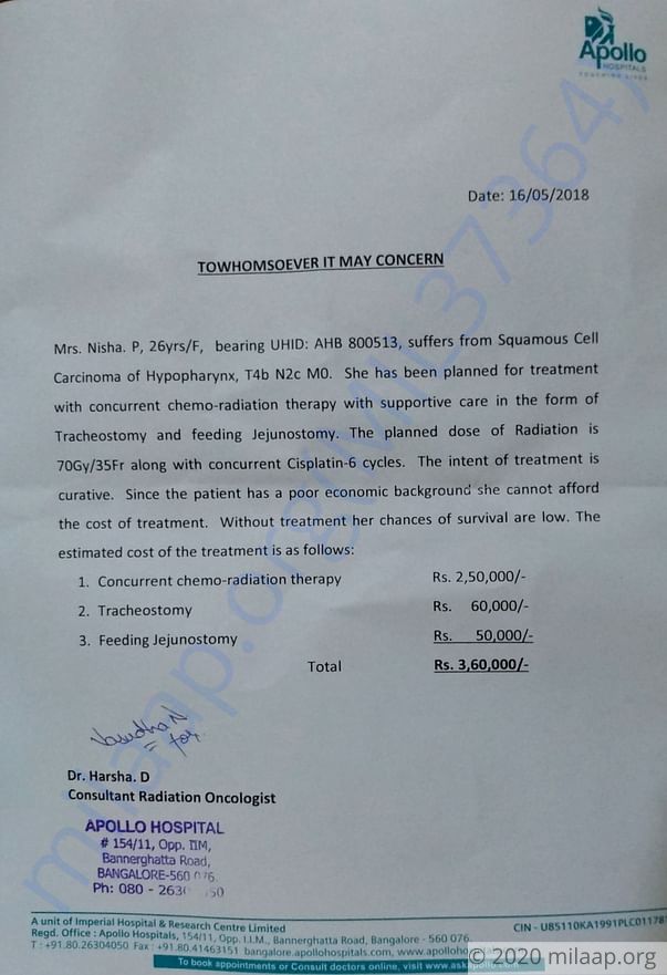 Estimation letter