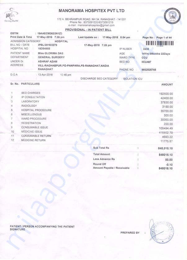 Hospital Bill