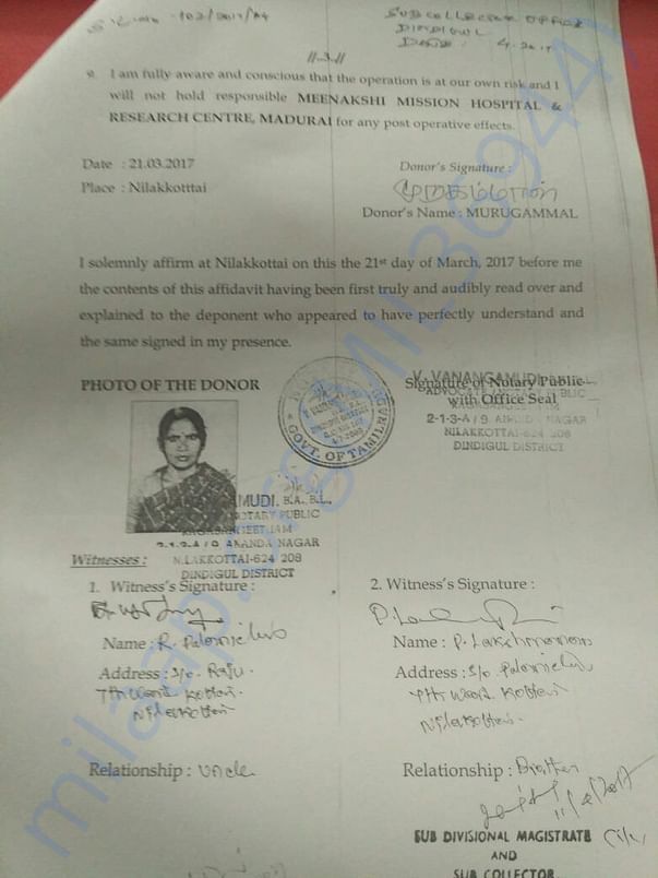 Donor's acceptance 4