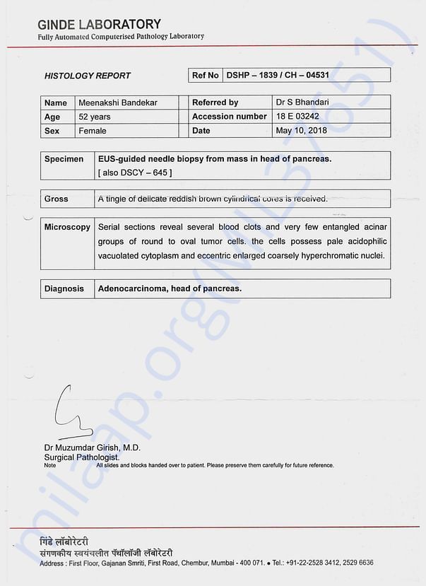 Histology Report
