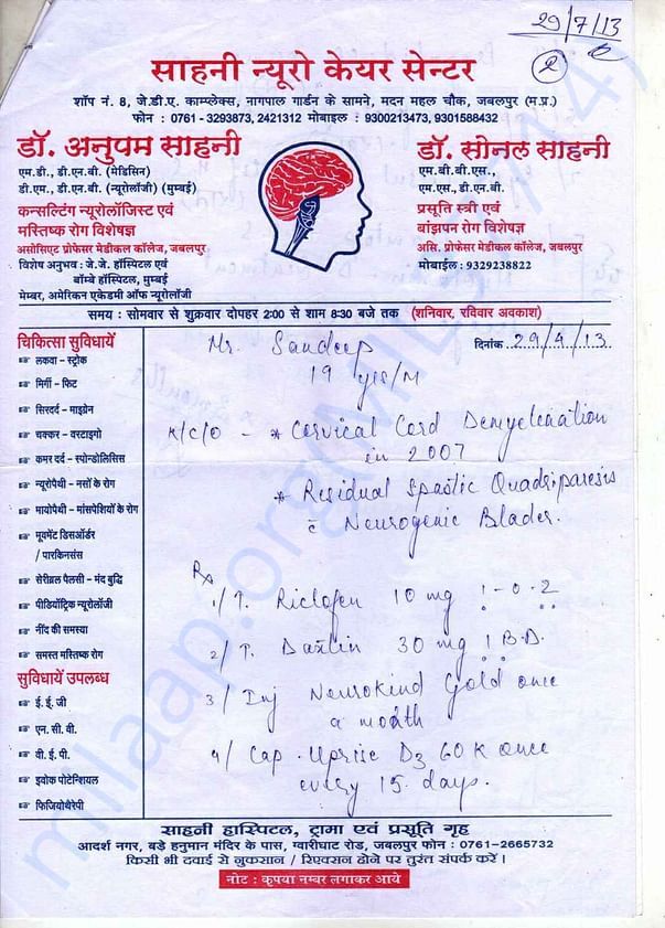 Sandeep rajak medical records