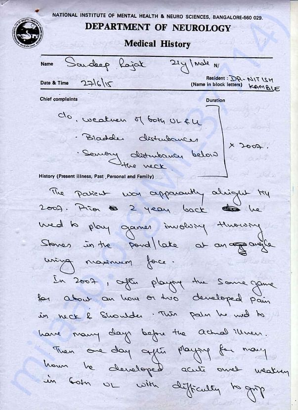 Sandeep rajak medical records