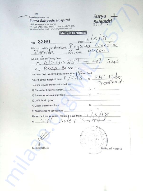 Medical certificate
