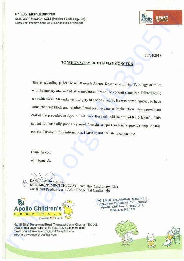 Doctor's letter