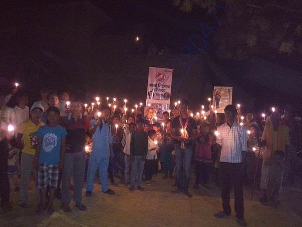 Candle march organized by our academy
