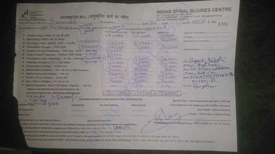 Indian spinal injury center Delhi estimation and raising days by day