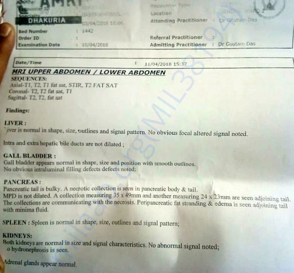Medical Details and Discharge Report for last hospitalization