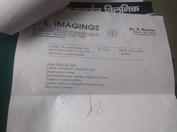 X-Ray report