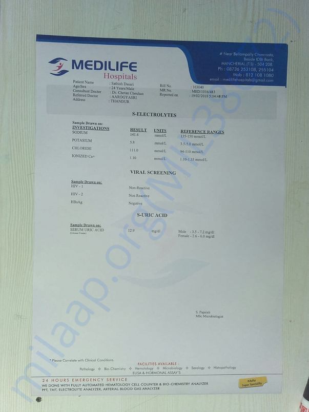 Test results