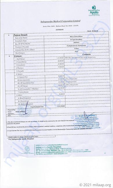 Estimation letter