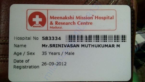 Hospital Registration ID card