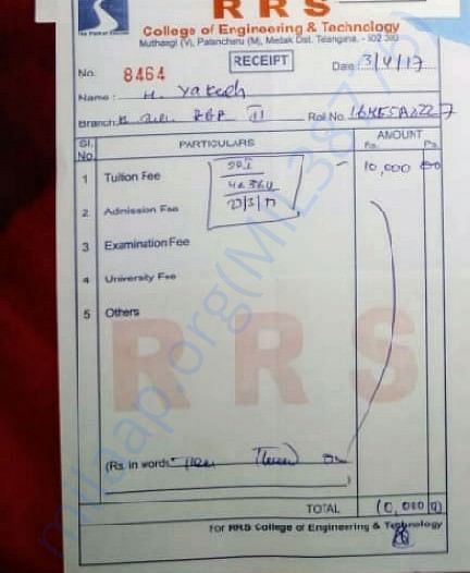 Fee paid for previous years