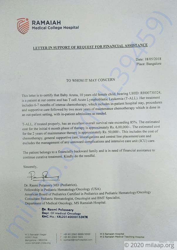 Estimation letter