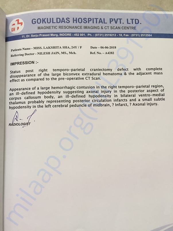 Post Operation report - 2