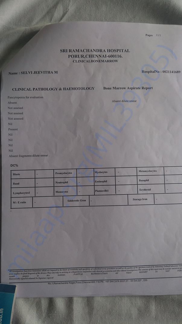 Medical test report2