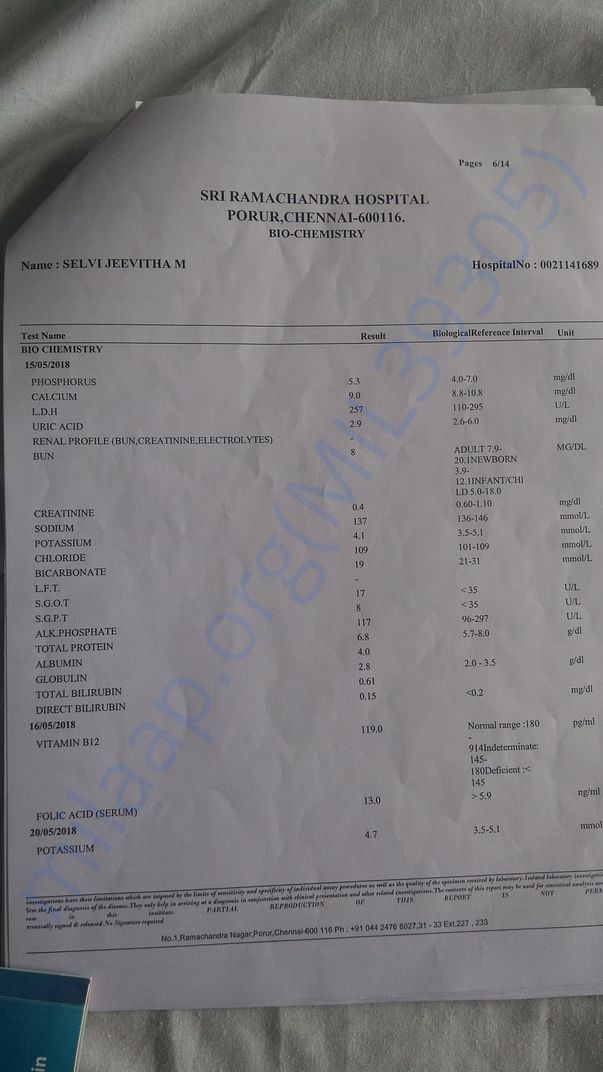 Medical test report3